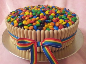 Deborah Richards Also my m&m rainbow cake x