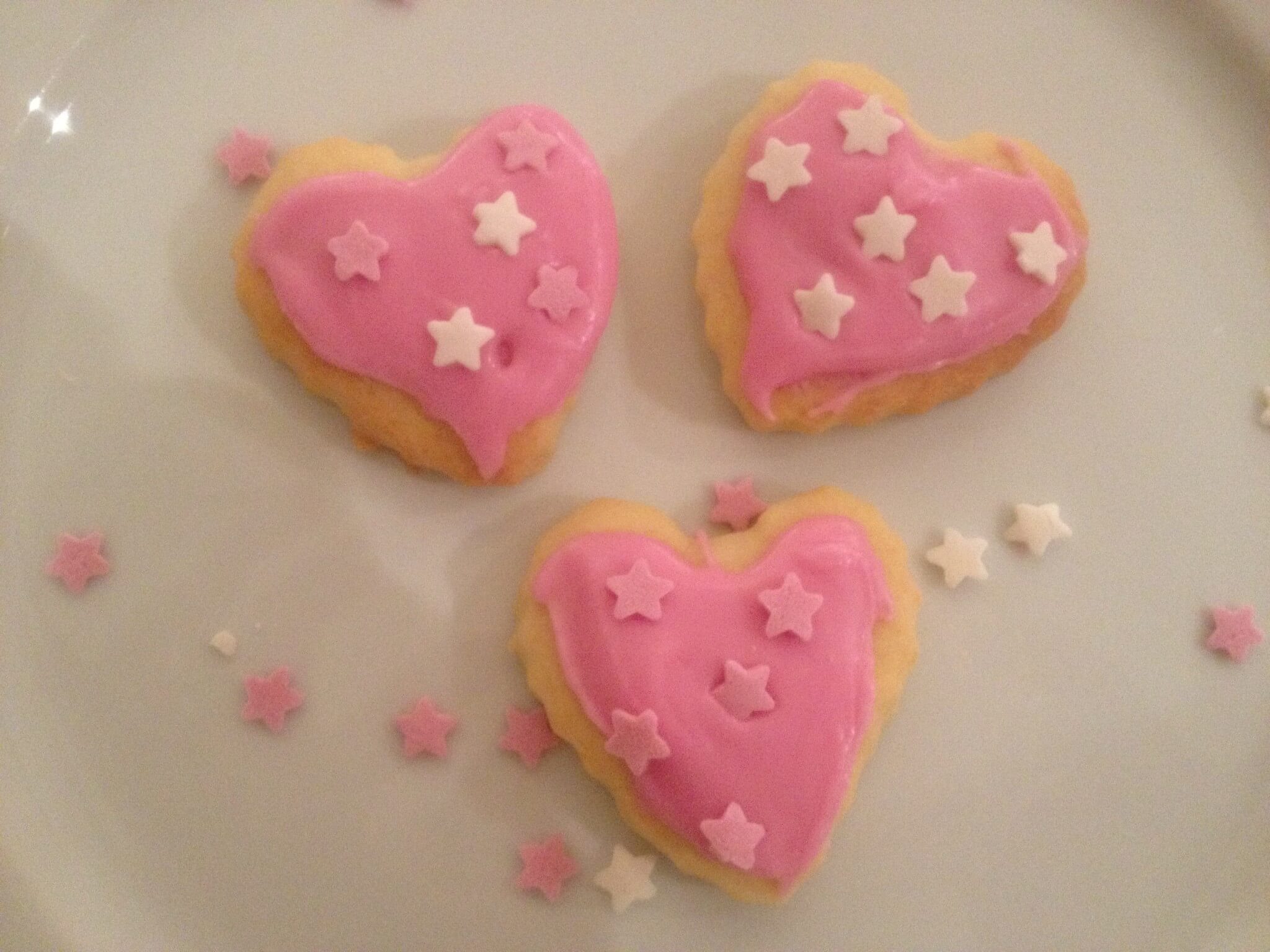 Valentines heart biscuits