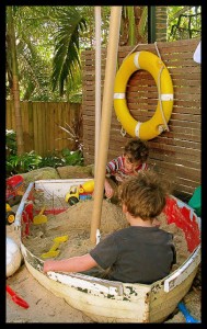 boat sandpit