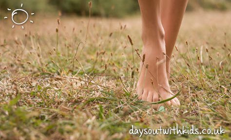 Bare foot on walk on #daysoutwithkids