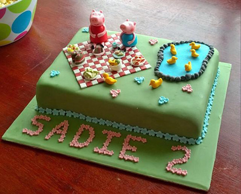 Peppa Pig cake by Catherine-Shaw on #Daysoutwithkids