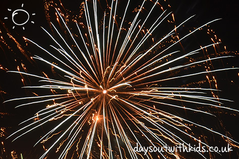 Firework events on #daysoutwithkids