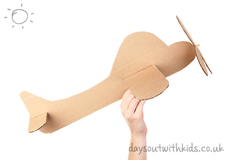 Cardboard plane on #Daysoutwithkids