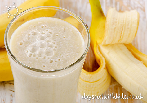 Peanut Butter and Banana Smoothie on #Daysoutwithkids