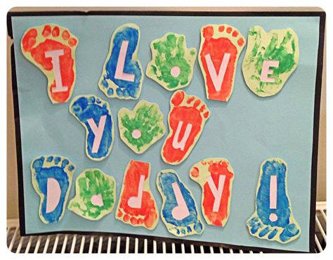 Hand and footprint craft on #Daysoutwithkids