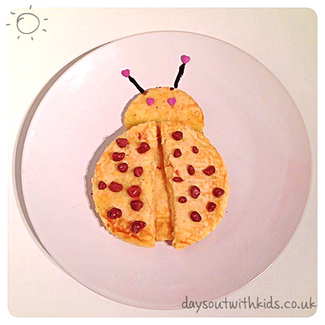 ladybug pancake on #Daysoutwithkids