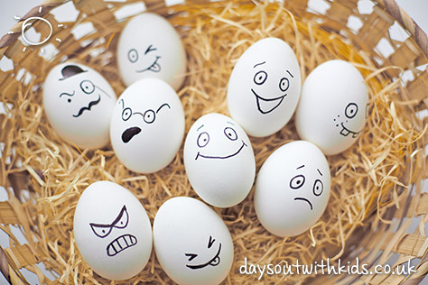 bigstock-Easter-eggs-with-different-fac-59390480