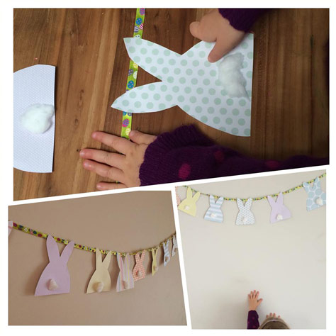 Easter Bunting on #Daysoutwithkids