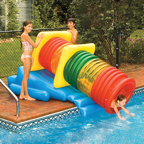 Swimming Pool Slide on #Daysoutwithkids