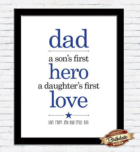 Personalised Father's Day Word Art on #Daysoutwithkids