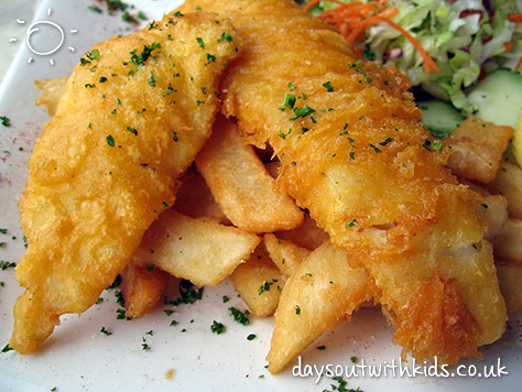 Fish and chips on #Daysoutwithkids