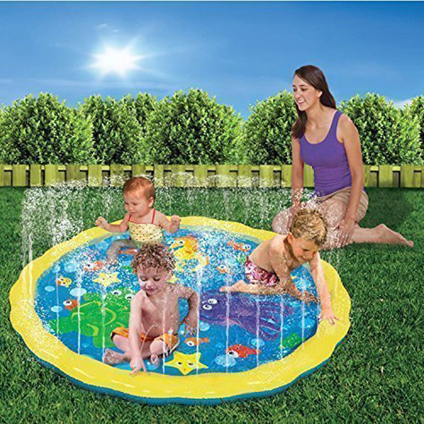 Banzai JR Sprinkle and Splash Play Mat Inflatable Water Fountain