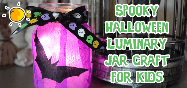 Spooky Halloween Luminary Jar Craft for kids