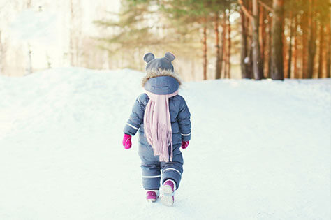 walking in the snow