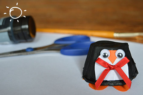 Egg Carton Penguin Craft