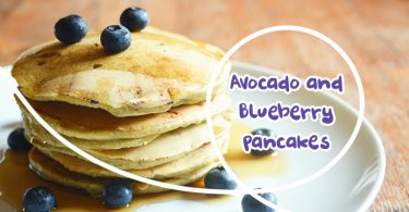 Avocado and Blueberry Pancakes