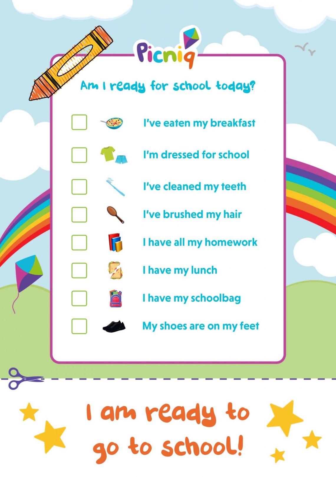 Going to school checklist - Picniq Blog