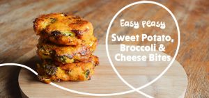Sweet Potato, Broccoli and Cheese Bites