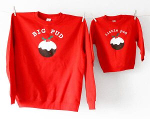 Big Pud Little Pud Christmas Jumper