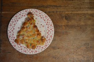 Mozzarella Dough Ball Christmas Tree