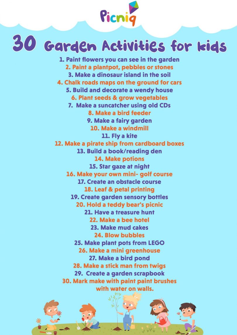 30 Garden activities for kids - Picniq Blog