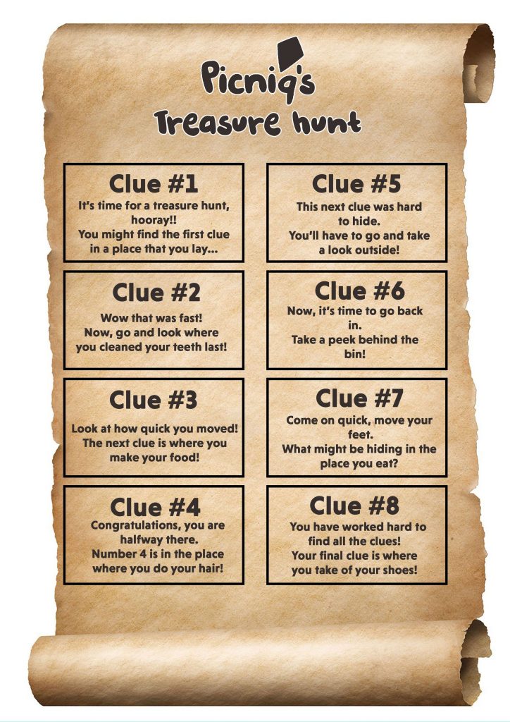 Free Printable Halloween Treasure Hunt Clues